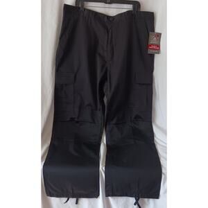 Rothco Zipper Fly Tactical BDU Cargo Pants Relaxed Fit Black Size XL NWT